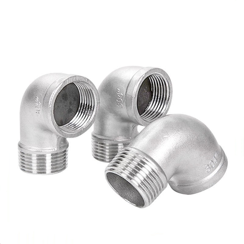 304 Nerezová ocel odlité 90 ° Street Loket Threped Trupe Fittings